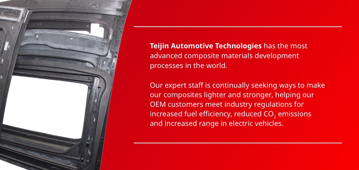 teijin automotive technologies has the most advanced composite materials development processes in the world
