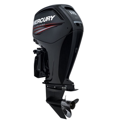 outboard boat motor showing composite part used in recreational vehicle applications